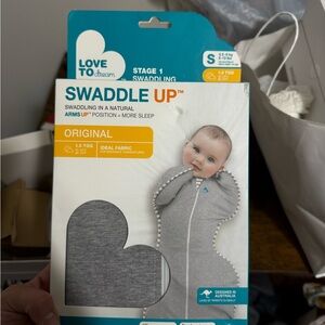 Love to Dream Swaddle Up in White and Blue